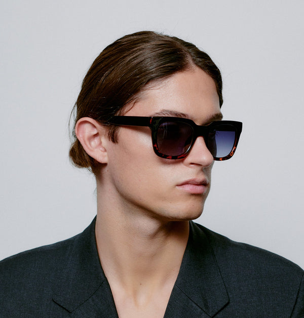 Nancy / Black Demi Tortoise & Graphite Blue Lens - Shade Files